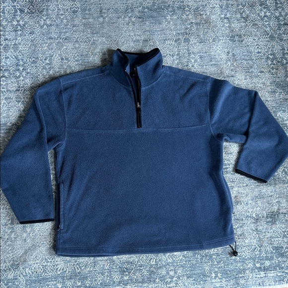 Gray Blue Fleece Quarter Zip - Picture 1 of 5